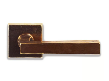 QUADRA - Bronze door handle on rose by GIARA ART DESIGN-BRONZE - view 2